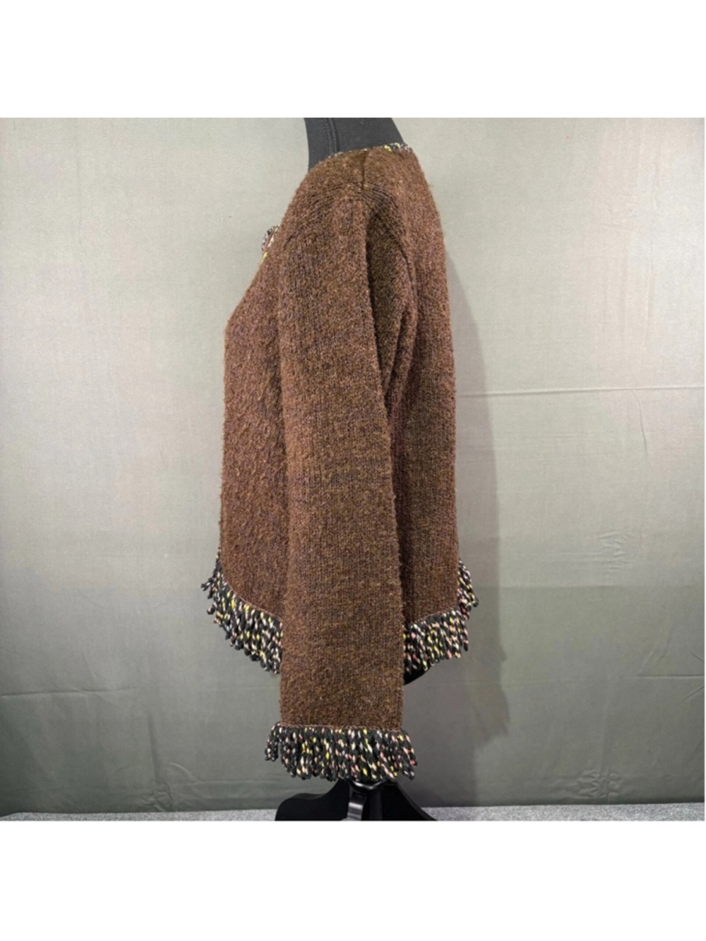 VTG Design Options by Philip & Jane Gordon Sweater Women S Cardigan Knit Brown - Picture 2 of 12